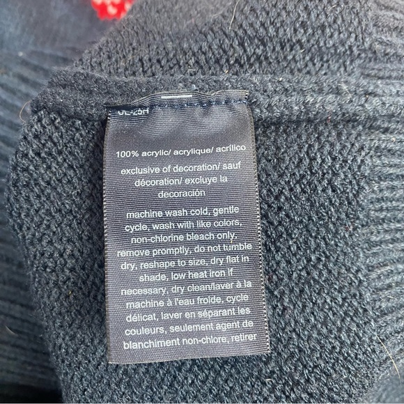 Tommy Hilfiger Navy and Red Argyle Sweater - Picture 8 of 9